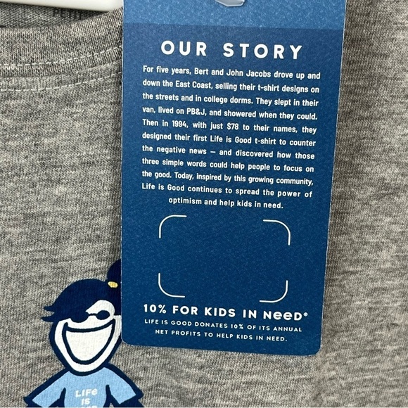 NWT LIFE IS GOOD T-Shirt Gray Foodies Working Together Large - Picture 6 of 14